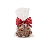 Italpak - Lot de 50 sachets transparents à pois pour aliments, biscuits, bonbons, cadeaux, en polypropylène, blanc, 15 x 25 cm