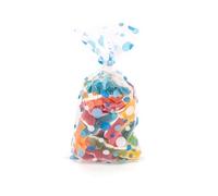 Italpak Lot de 50 Sachets Transparents Bleu et Bleu Clair, 15 x 25 cm, pour Nourriture, Dragées, Biscuits, Bonbons, Cadeaux