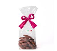 Italpak Lot de 50 sachets transparents pour aliments avec fond cadre soudé, sachets pour biscuits et cadeaux, 8 + 5 x 28 cm