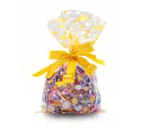 Italpak Sac Bonbons, Sachets Transparents pour Aliments, Jaune, 50 pièces, 10x20cm