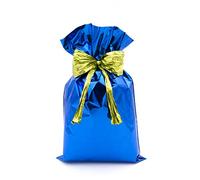 Italpak Sacs Cadeaux Métallisées, Bleu, 50 pièces, 20x35cm