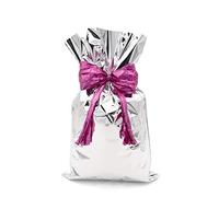 Italpak sacs cadeaux métallisées lucide, Argent, 50 pièces, 10x15cm