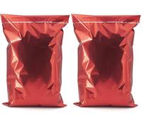 Italpak Sacs Cadeaux Métallisées Patiné Auto-adhésifs, 50 Pièces, Rouge, 15x23+4 cm (Lot de 2)
