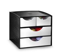 CEP Office Solutions – Boîte de rangement – 4 tiroirs – Noir