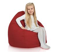Italpouf Pouf Poire L Enfant, Intérieur et Extérieur, Fauteuil Poire, Remplissage Billes Polystyrène, Housse Amovible, Imperméable, Certifié, Bordeaux, 90x77 cm