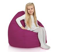 Italpouf Pouf Poire L Enfant, Intérieur et Extérieur, Fauteuil Poire, Remplissage Billes Polystyrène, Housse Amovible, Imperméable, Certifié, Fuchsia, 90x77 cm