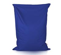 Italpouf Pouf Poire XL, Coussin Géant, Intérieur et Extérieur, Adultes et Enfants, Remplissage Billes Polystyrène, Housse Amovible, Imperméable, Lavable, Bleu Foncé, 115x90 cm