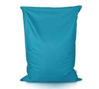 Italpouf Pouf Poire XL, Coussin Géant, Intérieur et Extérieur, Adultes et Enfants, Remplissage Billes Polystyrène, Housse Amovible, Imperméable, Lavable, Bleu, 115x90 cm