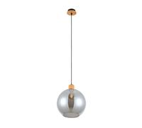 Italux Suspension globe en verre - Noir