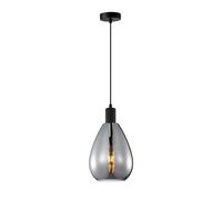 Italux Suspension Zulo verre fumé - Noir