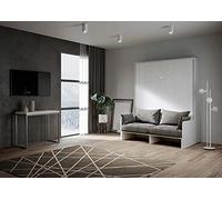 Itamoby Kentaro Sofà - Lit double rétractable avec canapé (blanc frêne, lit double (160 cm)