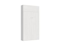 Armoire lit escamotable vertical 140 Kentaro avec èlèment haut Frêne Blanc -