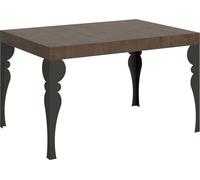 ITAMOBY - Table extensible 130/234x90 cm Paxon noyer pieds anthracite