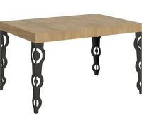 ITAMOBY - Table extensible 130/390x90 cm Karamay chêne nature pieds anthracite
