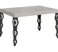 ITAMOBY - Table extensible 140/224x80cm Karamay cachemire pieds anthracite