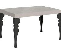 ITAMOBY - Table extensible 140/244x90 cm Paxon cachemire pieds anthracite