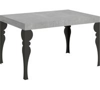 ITAMOBY - Table extensible 140/244x90 cm Paxon gris béton pieds anthracite