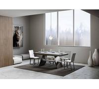 ITAMOBY - Table extensible 160/264x90 cm Baita Evolution gris béton cadre et pieds anthracite