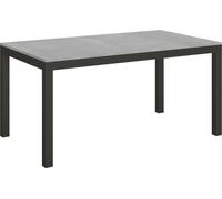 ITAMOBY - Table extensible 160/264x90 cm Everyday Evolution gris béton cadre et pieds anthracite