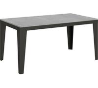 ITAMOBY - Table extensible 160/264x90 cm Flame Evolution gris béton cadre et pieds anthracite