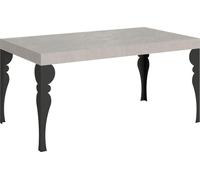 ITAMOBY - Table extensible 160/264x90 cm Paxon cachemire pieds anthracite
