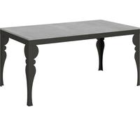 ITAMOBY - Table extensible 160/420x90 cm Paxon Evolution gris béton cadre et pieds anthracite