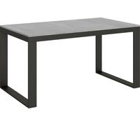 ITAMOBY - Table extensible 160/420x90 cm Tecno Evolution gris béton cadre et pieds anthracite