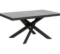 ITAMOBY - Table extensible 160/420x90 cm Volantis Evolution gris béton cadre et pieds anthracite