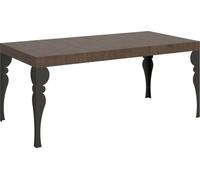 ITAMOBY - Table extensible 180/284x90 cm Paxon noyer pieds anthracite