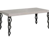 ITAMOBY - Table extensible 180/440x90 cm Karamay cachemire pieds anthracite