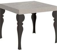 ITAMOBY - Table extensible 90/246x90 cm Paxon cachemire pieds anthracite