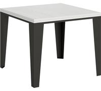 ITAMOBY - Table extensible portefeuille 90/180x90 cm Flame Libra frêne blanc cadre anthracite