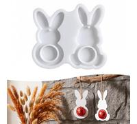 ITClosud Lot de 2 Moules en Silicone en Forme de Lapin de Pâques