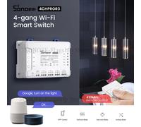 Itead SONOFF-Commutateur de maison intelligente 4CH PRO R3, Wifi, 4 gangs, minuterie d'éclairage, 433Mhz, 4 canaux, télécommande sans fil, citations, technologie