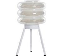 ITEM INTERNATIONAL Lampe en verre irisé transportable LED 32 cm BLANC G