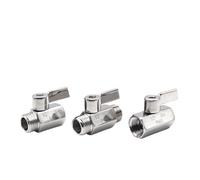 ITFOWIYD 304 Stainless Steel Mini Ball Valve Sanitary 1/8 1/4 3/8 1/2 3/4 Female Male Thread Water Oil 2 Way Ball Valve Homebrew(BSP-Female X Female,0.5 inch)