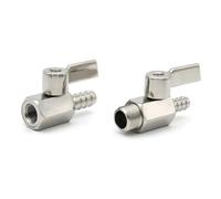 ITFOWIYD Mini Ball Valve 304 Stainless Steel Sanitary 8/10/12mm Hose b 1/8 1/4 1/2 3/8" Male Female Threaded 2 Way Ball Valve(8MM-Female,1/8 inch)