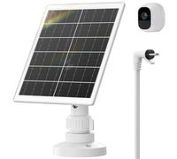 iTODOS Panneau solaire compatible avec Arlo Pro et Arlo Pro 2, câble de charge extérieur de 3 m et support réglable, ne convient pas pour Arlo HD, Arlo Ultra et Arlo Pro3/Pro4 - Argent