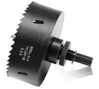 ITOOLFIRM Scie cloche de 108 mm pour métal et bois, HSS bi-métal avec profondeur de coupe de 40 mm, pour acier, fer, aluminium, plafonds, cloison sèche et plaques de plâtre