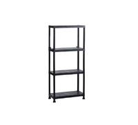 iTools - Etagère résine Noire 4 tablettes L61xP31xH131cm Charge 30kg par étage