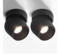 ITOSUI Lot de 2 Spots LED encastrés au Plafond, éclairage monopoint intérieur, Spots orientables à 360° + 90° pour étagère, Chambre, Table de Chevet