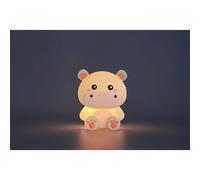 itotal Veilleuse Hippo 13,2 x 10 x 16 cm – LED silicone USB-C rechargeable, 9 couleurs – Rose