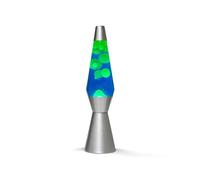 Itotal - Lava Lamp 36 Cm - Silver Base, Blue Liquid And White Wax (Xl