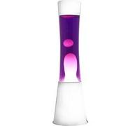 ITotal XL1758 Lampe à Lave 40 cm avec Base Blanche, Liquide Violet et Cire Rose