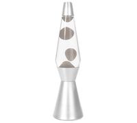 ITotal XL1785 Lampe à Lave 36 cm avec Base Argentée, Liquide Transparent et Cire Blanche Blanc