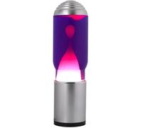 ITotal XL2198 Lampe à Lave avec Base Argentée Liquide Violet et Cire Blanche