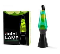 ITotal XL2341 Lampe à Lave 36 cm avec Base Noire, Liquide Vert et Cire Jaune