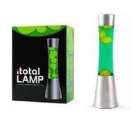 ITotal XL2346 Lampe à Lave 40 cm avec Base Argentée, Liquide Vert et Cire Jaune Multicolore