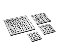 ITRHJTGP Grille Caniveau Drain de Sol carré en Acier Inoxydable 304, 10/12/15/30cm, Salle Bain, Anti-Odeur, Douche, collecteur Cheveux, Filtre à déchets pour caniveau de Drainage(12x12cm)