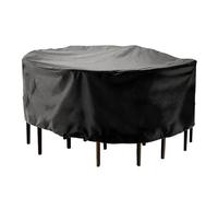 ITRHJTGP Housse Salon de Jardin Exterieur Oxford Cloth Round Furniture Cover Dustproof Waterproof for Outdoor Patio Garden Terrace Round Table Cover Pool Protective Case(A 120X75cm)